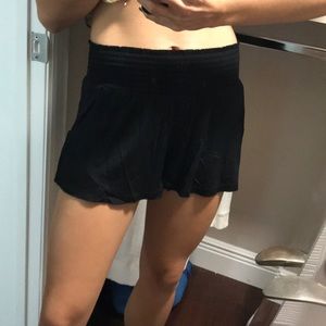 Black flutter shorts